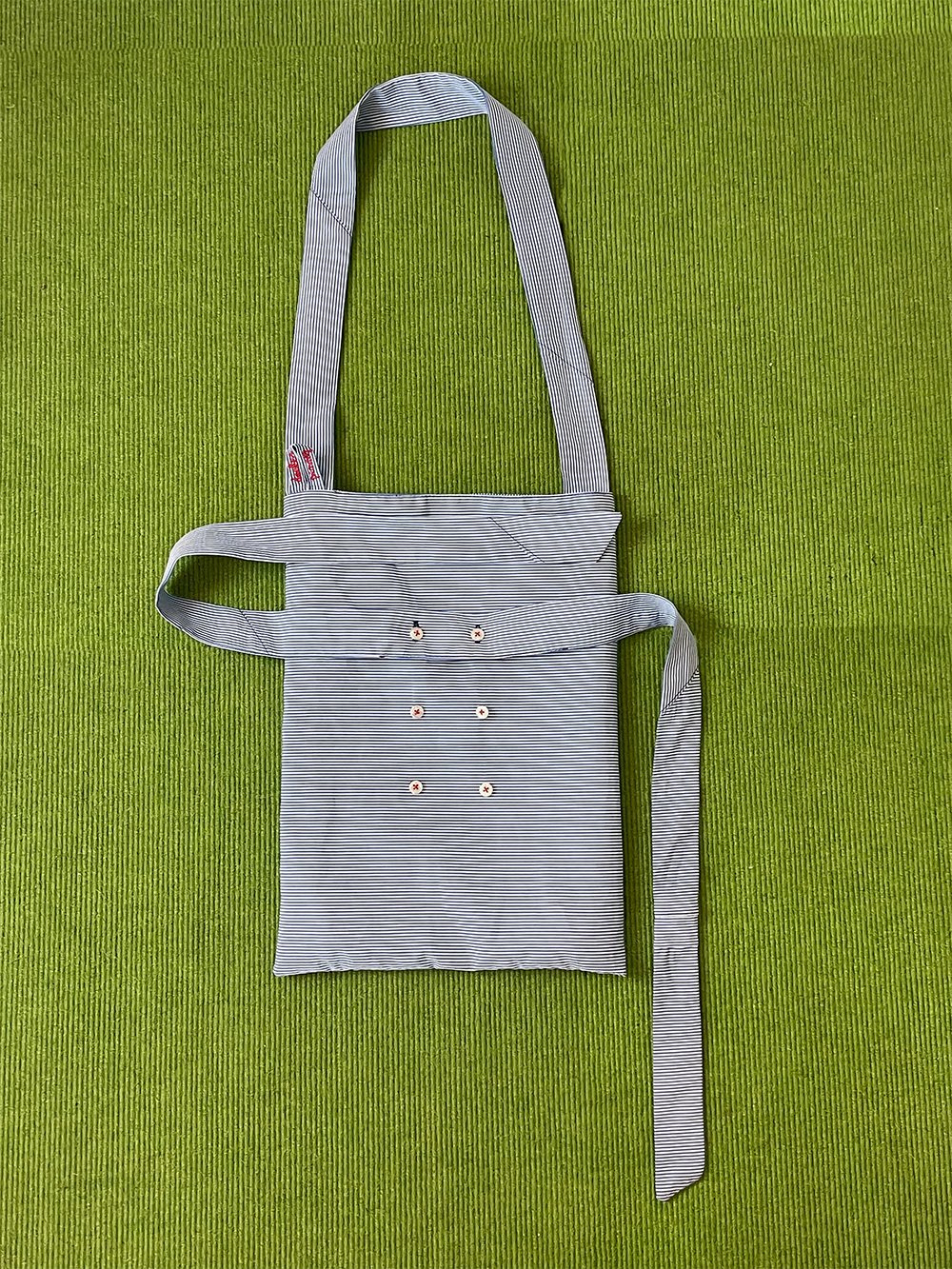 Tie Bag • thin blue stripe