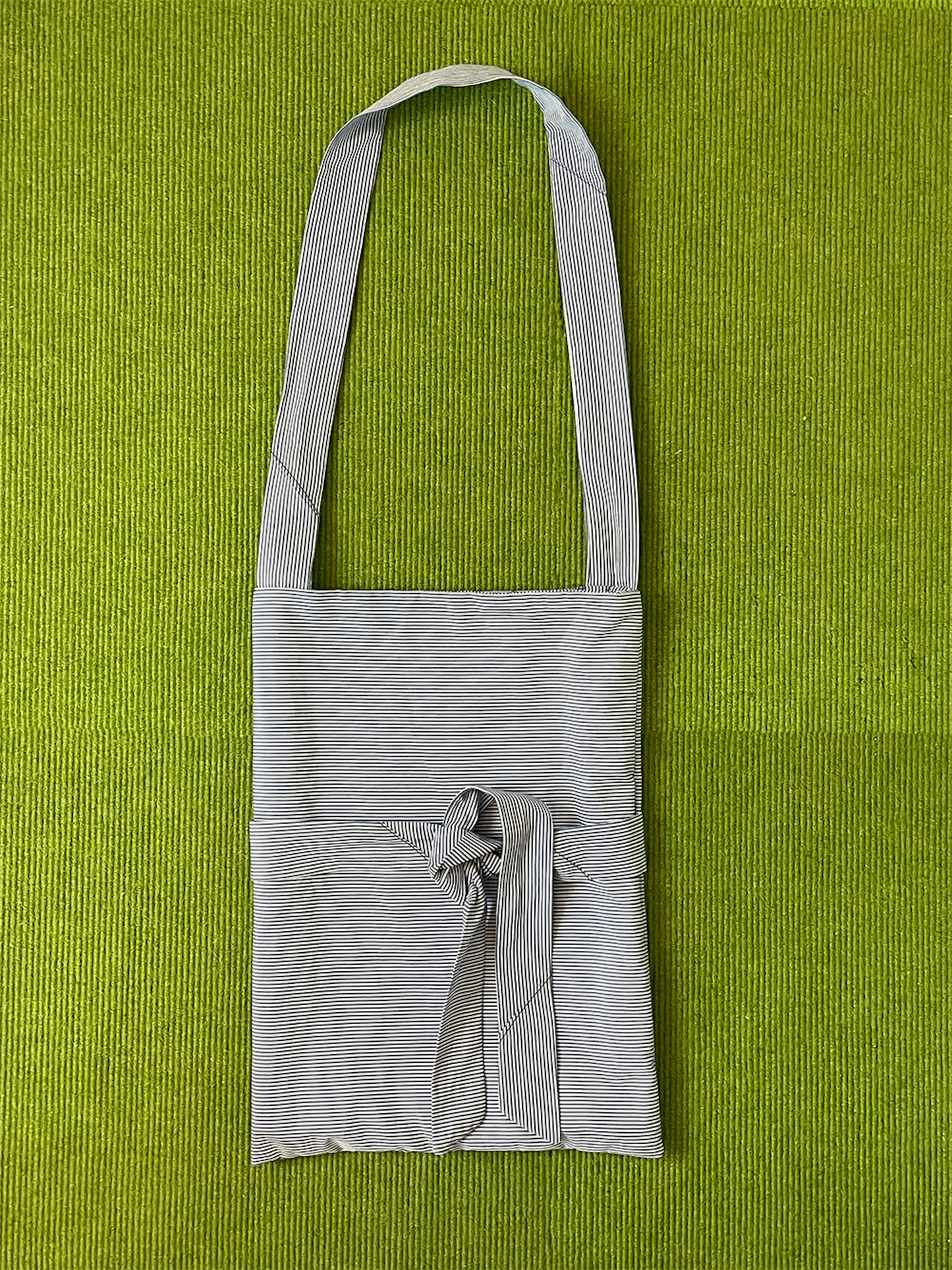 Tie Bag • thin blue stripe