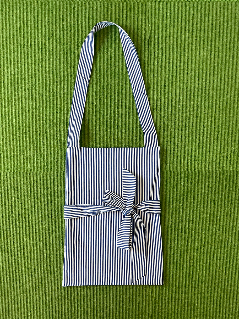 Tie Bag • wide blue stripe