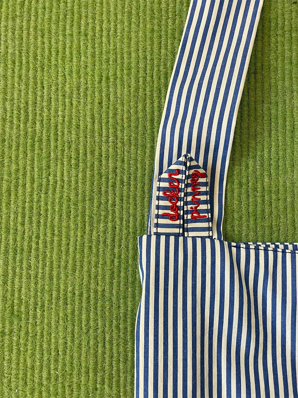 Tie Bag • wide blue stripe